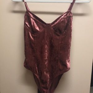 Velvet body suite